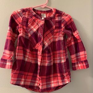 Pink and purple button down plaid
